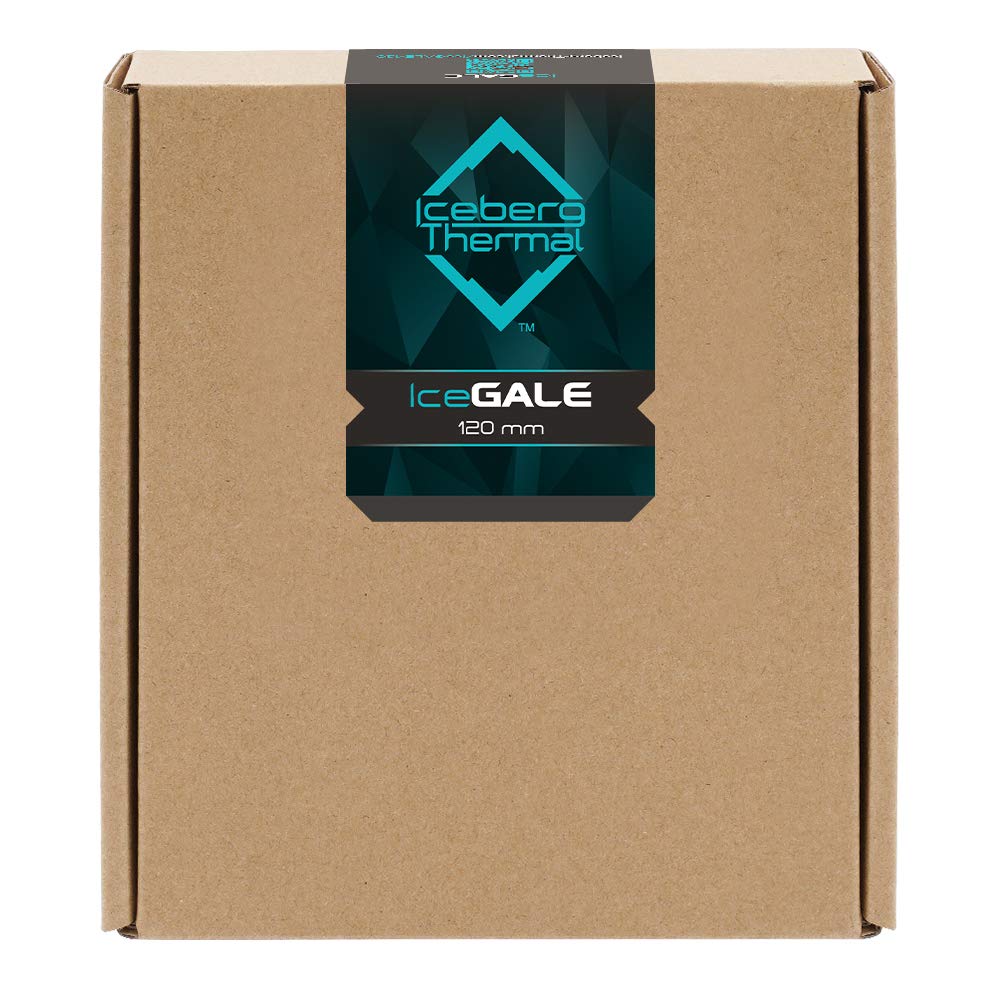 Iceberg Thermal IceGALE Direccionable RGB 4.724 In PWM Dual Ball Bearing ARGB Ventilador De Caja (paquete De 3) Verde Azulado