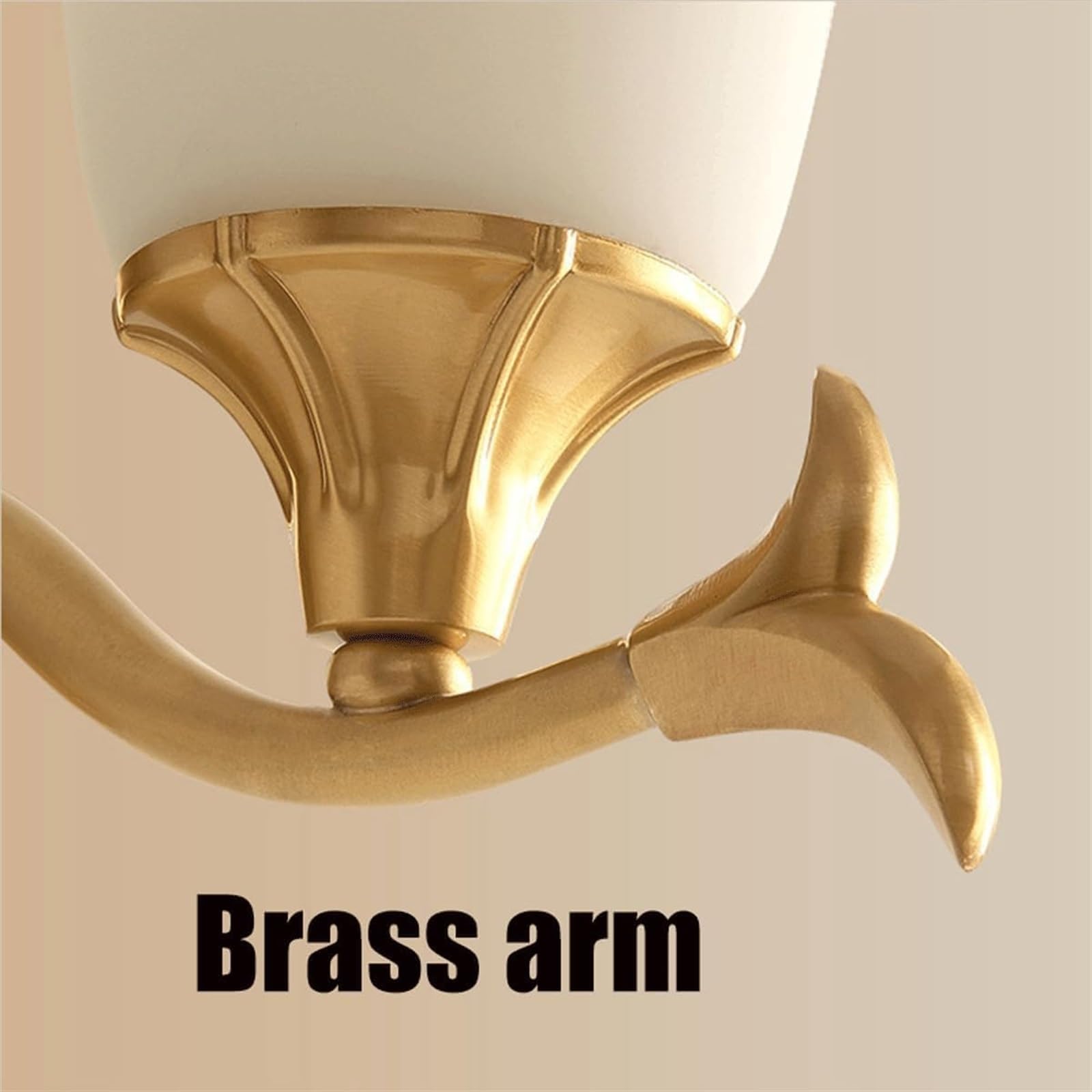 Applique da Parete Vintage a Doppia Testa, Moderna Lampada da Parete in Ottone per Interni con Vetro Bianco Satinato, Lampada da Parete di metà secolo per Interni, Comodino, Camera da Letto, bagn