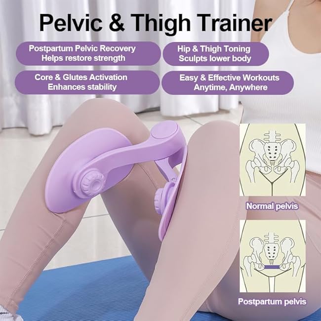 KITSY Premium Thigh Master Resistance Exerciser - 35lb Pelvic Floor & Inner Thigh Trainer, Kegel Exercise Machine for Men & Women, Durable Glute & Leg Toner Home Workout Equipment