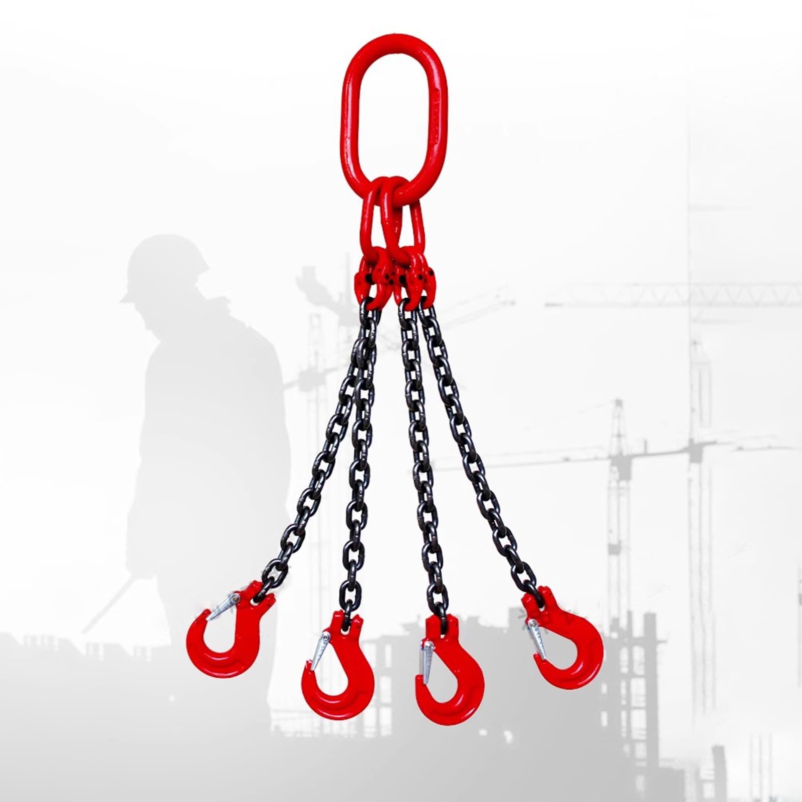 Élingue de levage 4 brins robuste 3t pour remorquage et manutention de cargaison