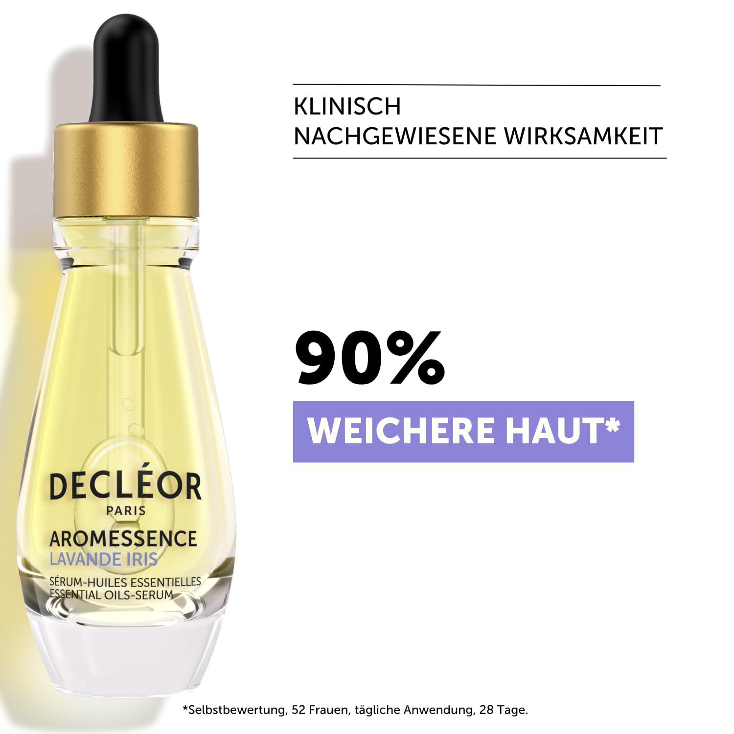Decléor Aromessence Lavande Iris straffendes Anti-Aging-Gesichtsserum mit ätherischen Ölen – Intensive Pflege mit ätherischen Ölen zur Glättung von Falten sowie zur Straffung und Revitalisierung der