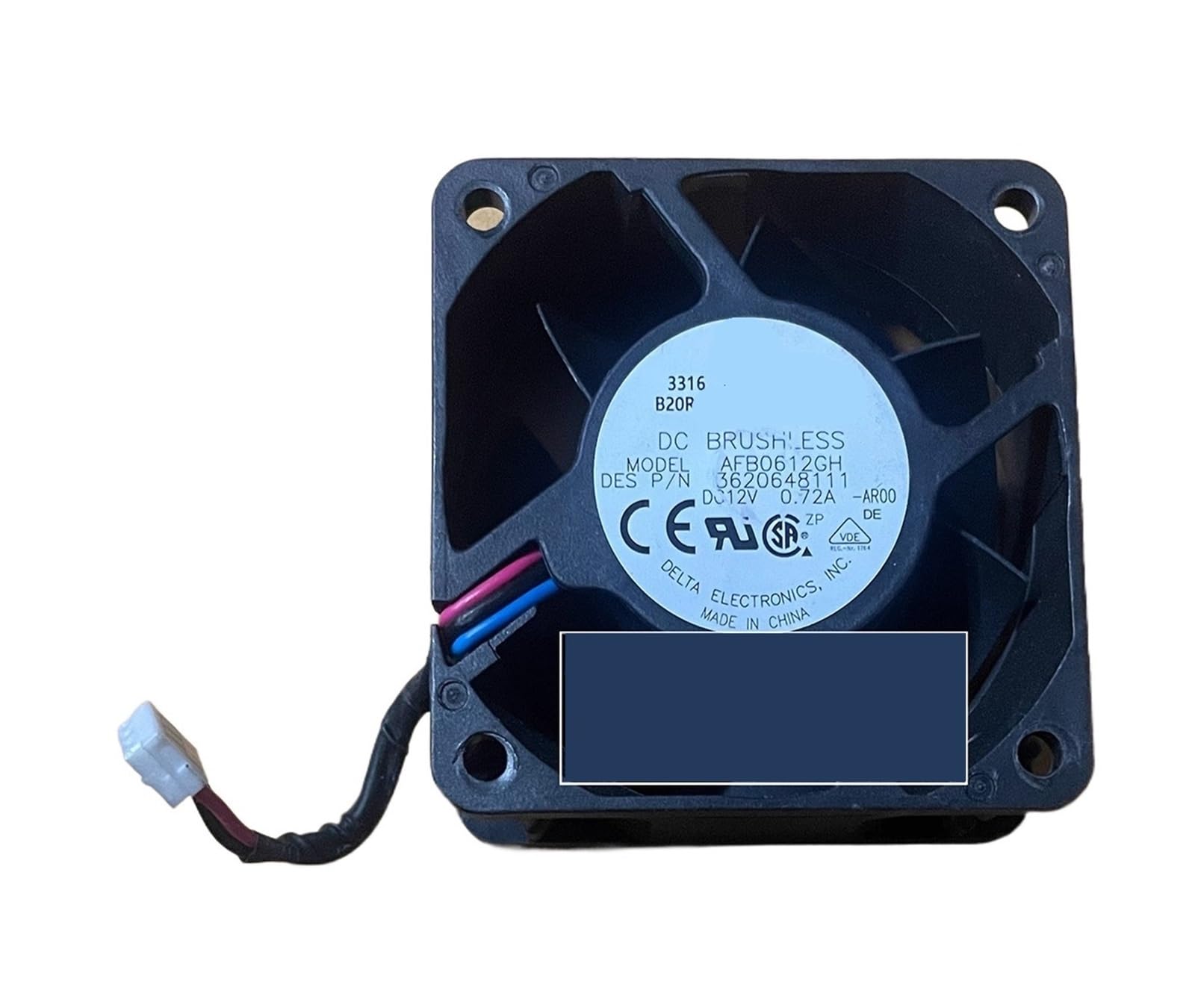 TYHUJKKL AFB0612GH 6025 12V 0.72A two-wire cooling fan