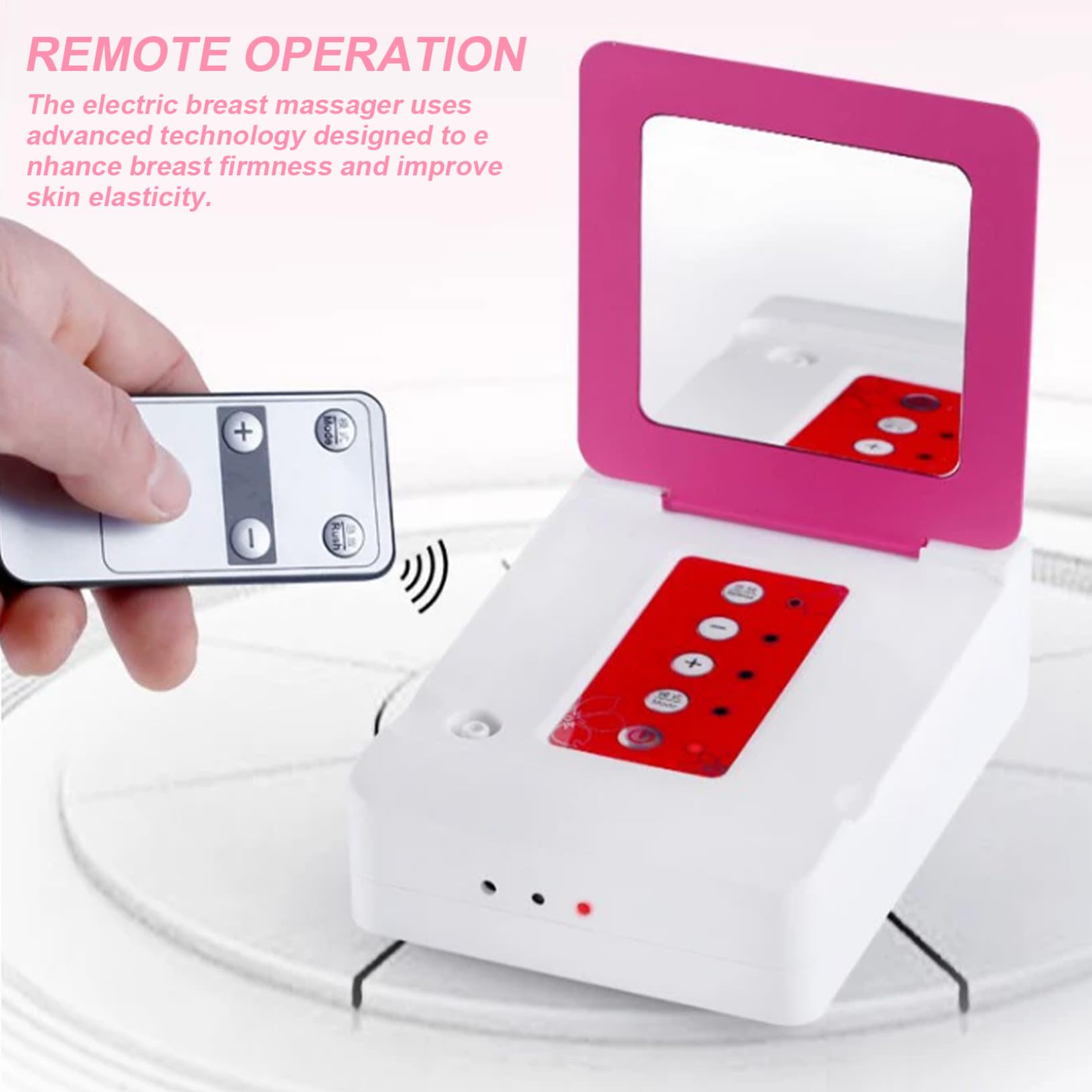 1 ensemble de masseur de sein, machine électrique d'amélioration du sein anti-affaissement avec 2 modes, appareil soin massage poitrine à domicile respectueux la peau, D..