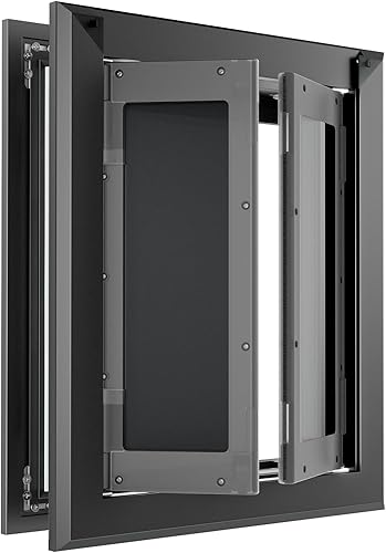 PATAPLUS Lujosas puertas para perros, marco de aluminio, doble solapa magnética duradera para mascotas, cerradura de seguridad, eficiencia