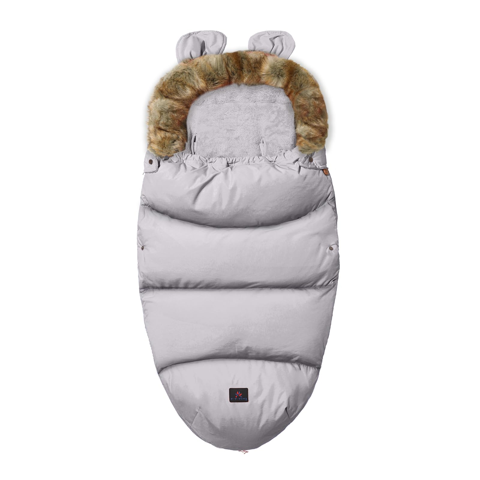 Balakaka Coprigambe Invernale per Passeggino Universale, Antivento Impermeabile con Rivestimento Caldo Staccabile, Adatto a Passeggini e Carrozzine, Grigio