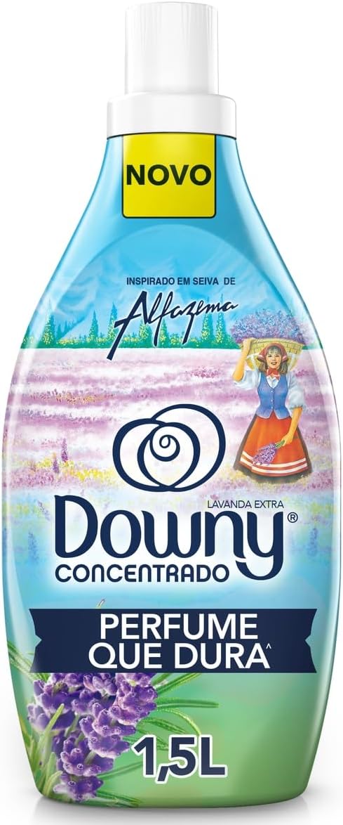 Downy Amaciante Concentrado Seiva de Alfazema 1.5L, Rende 6L, Perfume com Lavanda Downy Amaciante Concentrado Seiva de Alfazema 1.5L, Rende 6L, Perfume com Lavanda