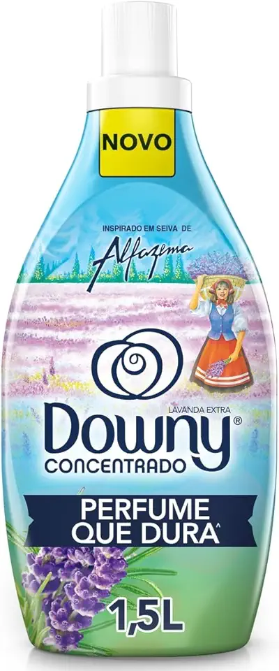 Downy Amaciante Concentrado Seiva de Alfazema 1.5L, Rende 6L, Perfume com Lavanda