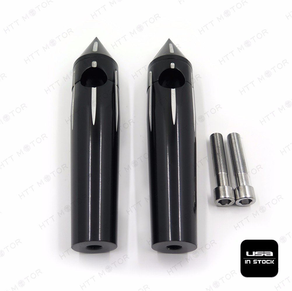 NBX 1" Spike Handlebar Risers - 6" Rise, Chrome, For Yamaha V-Star 650 & Compatible Bikes - View #10