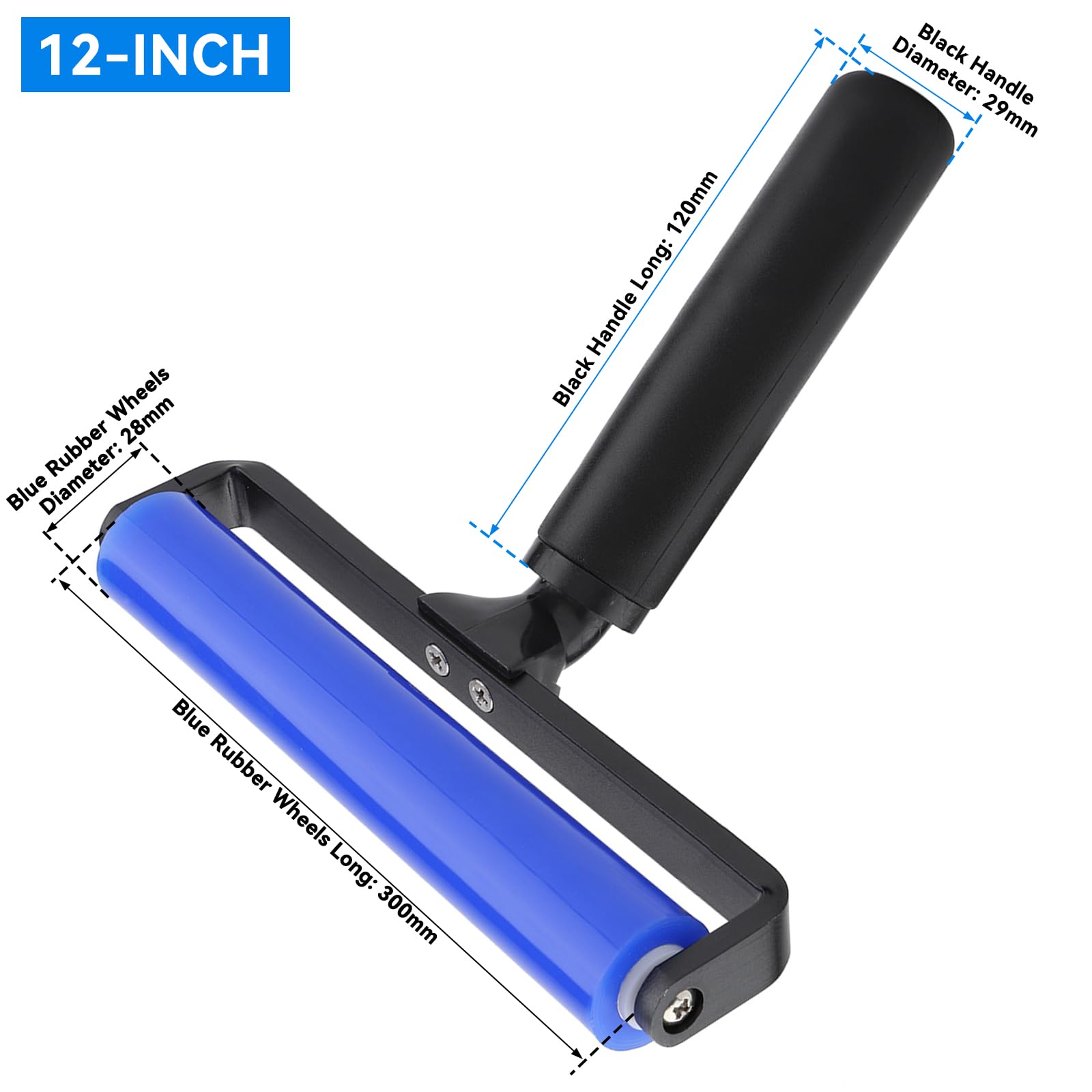 Rouleau de Dépoussiérage de Silicone, Brosse à Rouleau Antistatique, Rouleau de Film d'écran en Silicone pour Outil de Nettoyage Domestique(12 inch)