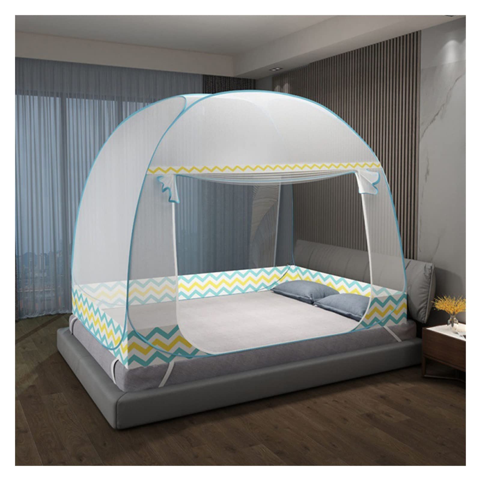Lshtshf-ou Pop Up Bed Net Tent Folding Design Bed Canopy For Bedroom And