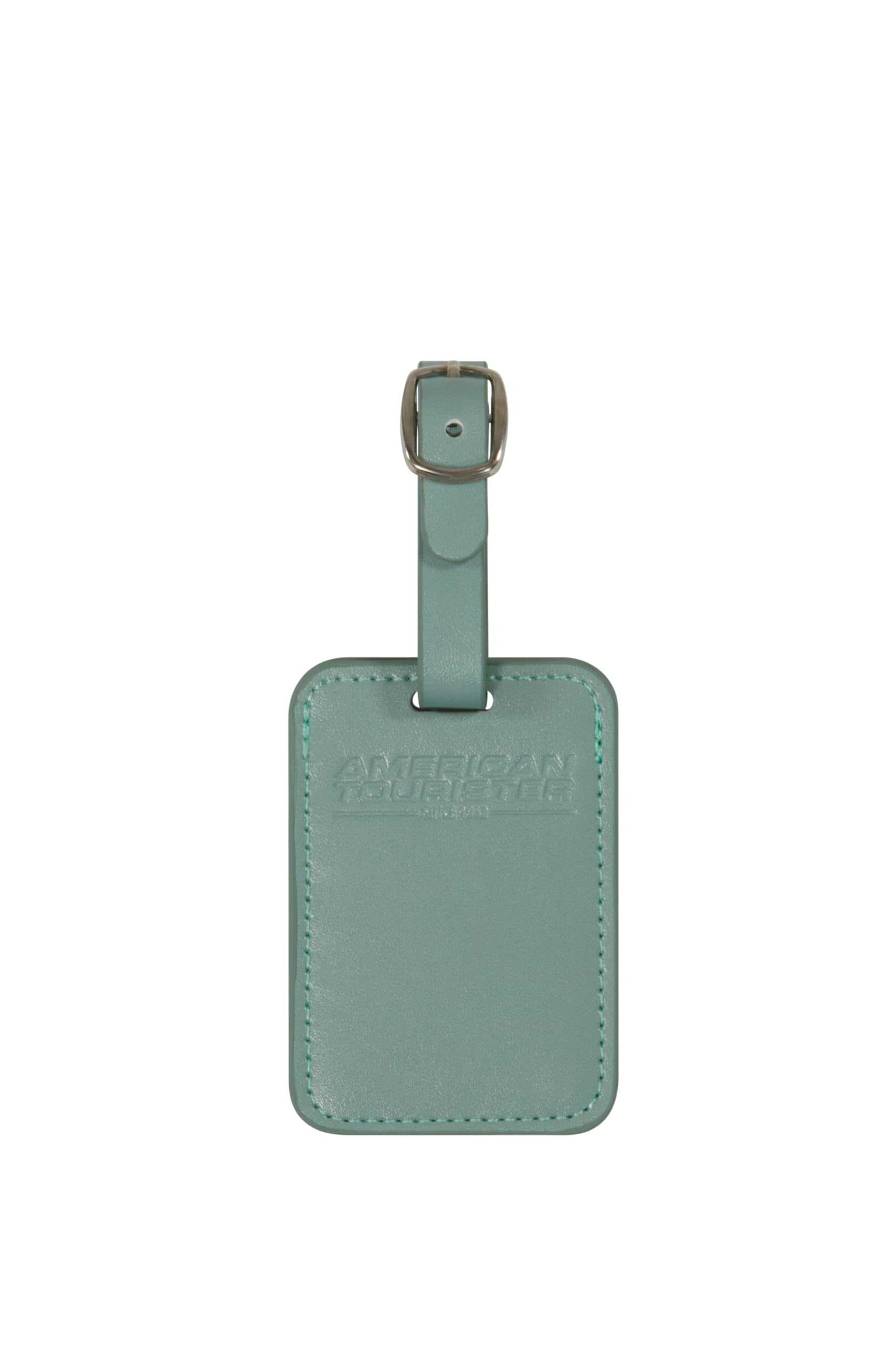 American Tourister Luggage Tags - for suitcases and Bags, with Adjustable Strap, Address Card Included, Set of 2, Iceberg Green