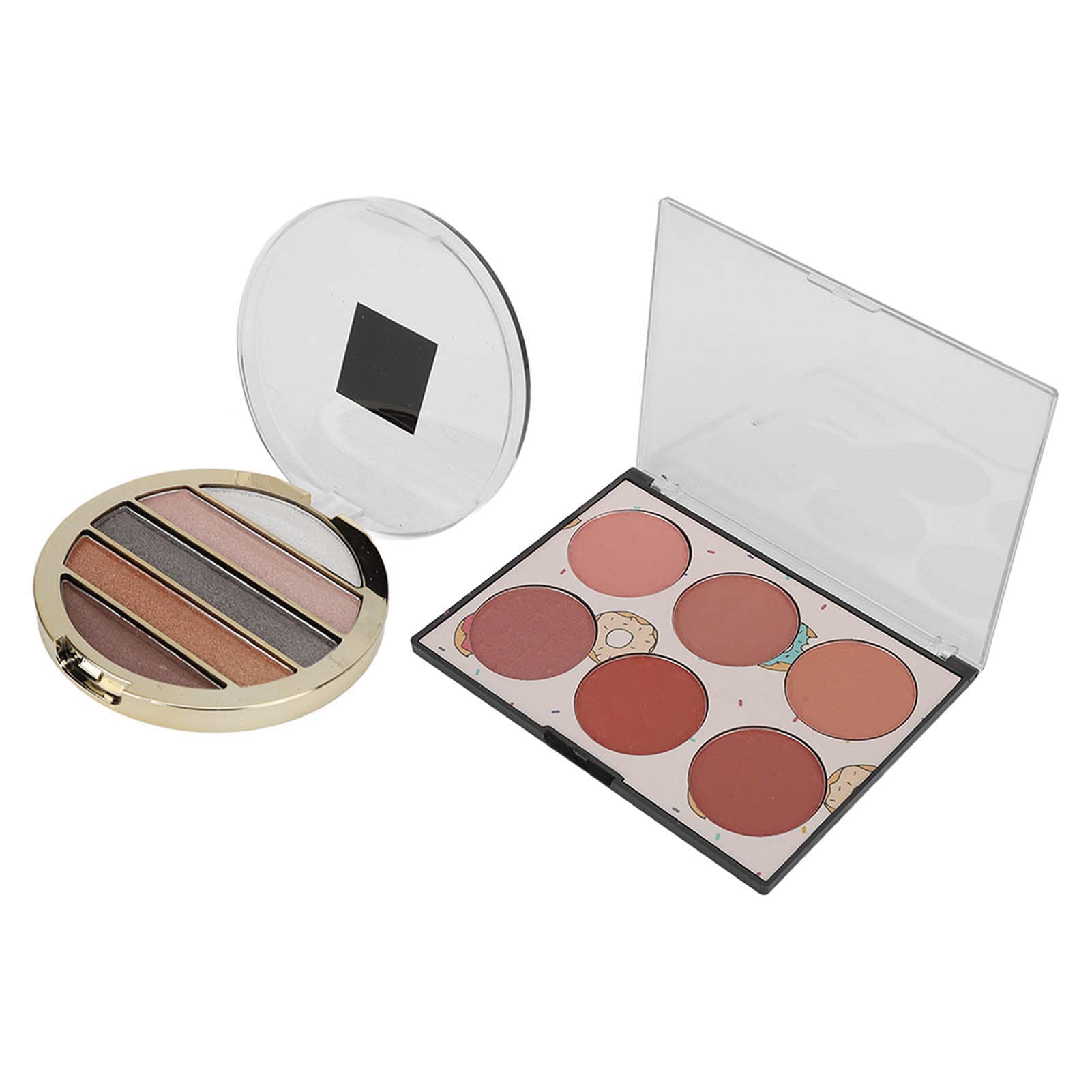 6 colori fard in polvere per il viso 5 colori palette di ombretti waterproof set pennelli per trucco per donne ragazze per trucco quotidiano e applicazione professionale polvere
