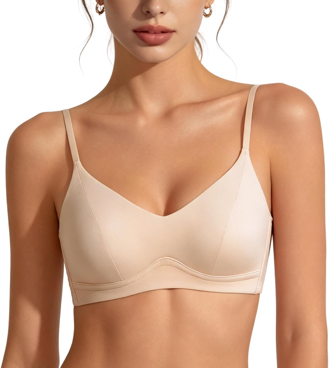 Modal Cotton Minimalist Bralette Soft Everyday Bra for AAA-B Cup