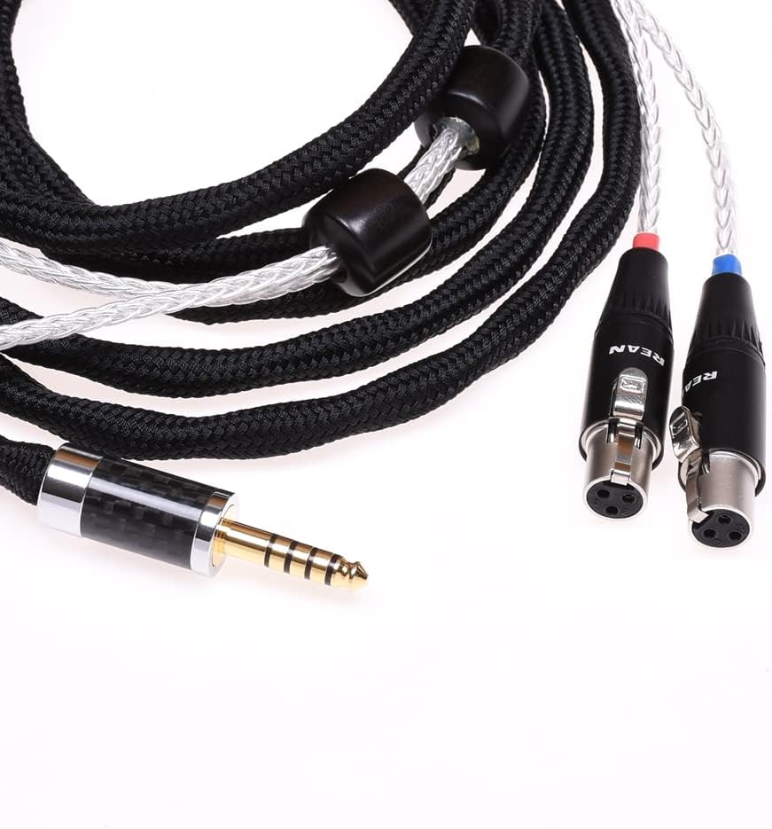 16 Cores Silver Plated Cable for Abyss ab-1266 Headphone (6ft, 1/4 6.35mm Plug)