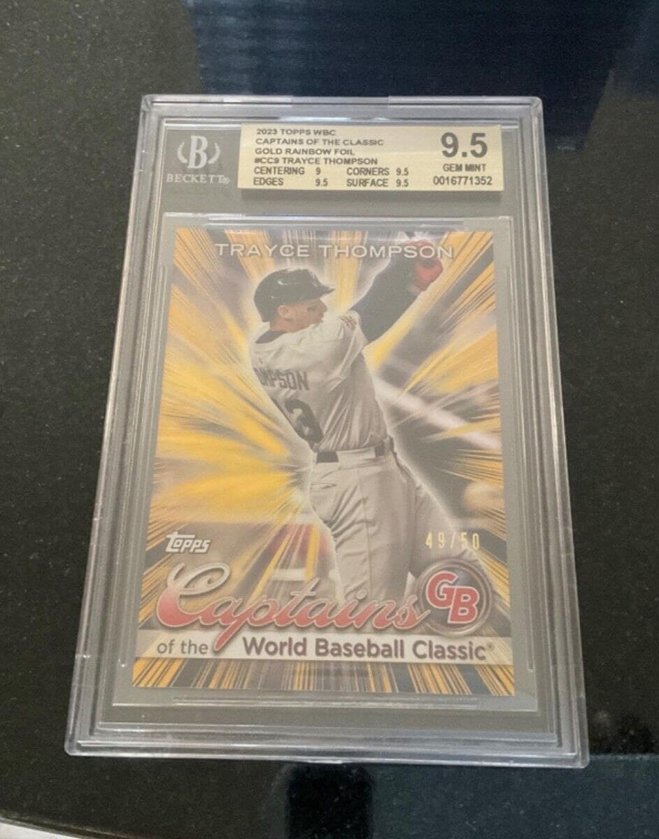 Trayce Thompson Gb 2023 Topps Wbc Captain Of The Classic Rainbow Bgs 9.5/50 - Baseball Slabbed Rookie Cards