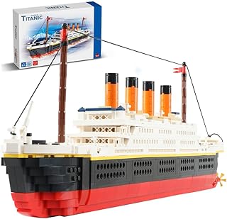 ENHANA Micro Mini Blocks Titanic Building Block Set Titanic Cruise Ship Model Building Kit Boat Bricks for Adults DIY Educational Toys Gifts for Kids Age of 6-12 Years 1288 Pieces