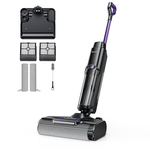 Redroad Wet Dry Vacuum Cleaner 16,000Pa,45Mins Runtime Cleaning Area 2,600 ft²,Cordless Vacuum Cleaner, Cordless Vacuum and Mop All in One,for Hard Floors Sticky Messes and Pet Hair,W15 Set