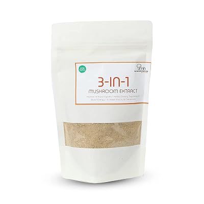 The Mushrooms Hub 3-in-1 Extract ,Blend of Oyster, Shiitake and Portobello Powders ,Mushroom Extract (50 Gm)