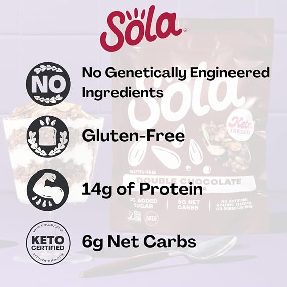 SOLA Double Chocolate Granola, 11 Ounce