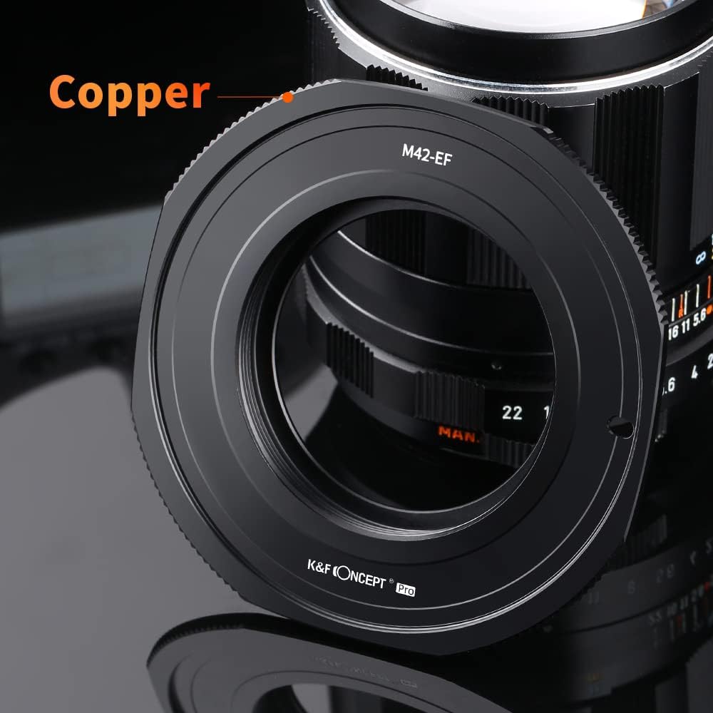 K&F Concept M42 to EOS Adapter, Updated Lens Mount Adapter for M42 Mount Lens to Canon EOS EF EF-S Mount Camera