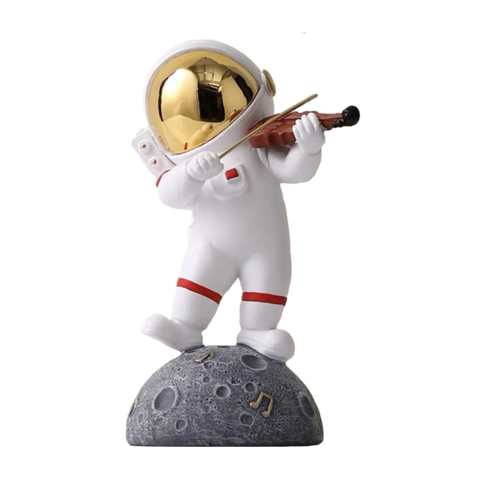 Waowumar Astronaut Statue Spaceman Sculpture Gold Figurine Ornament Desktop Accessories Bookshelf Decor Polyresin Art Gifts