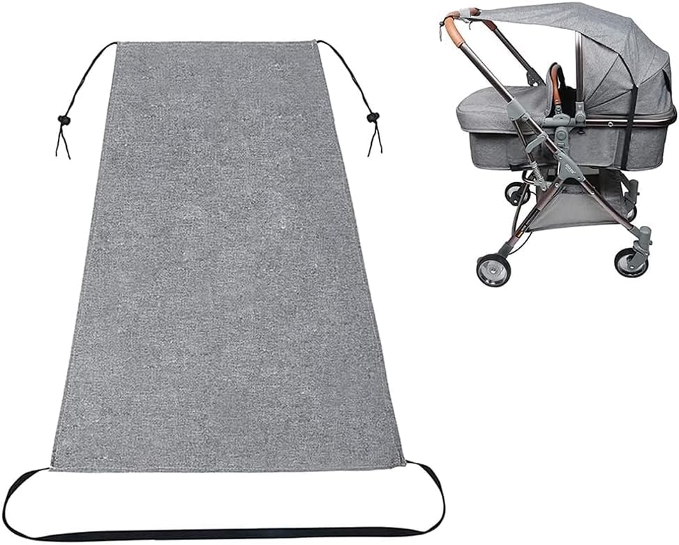 Parasol Carro Bebe, Parasoles para Silla de Paseo, Parasol para Silla de Paseo, Toldo Cochecito Bebe, Ajustable Funda para Cochecito de Bebé, Protección UV 50+, Gris