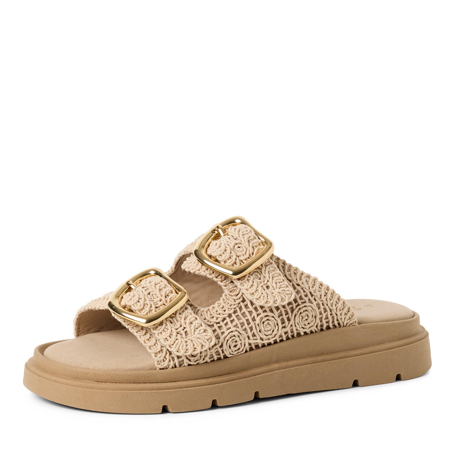 Marco Tozzi Women Sandal Soft Feel Me Footbed Modern, Beige (Nature), 5.5 UK