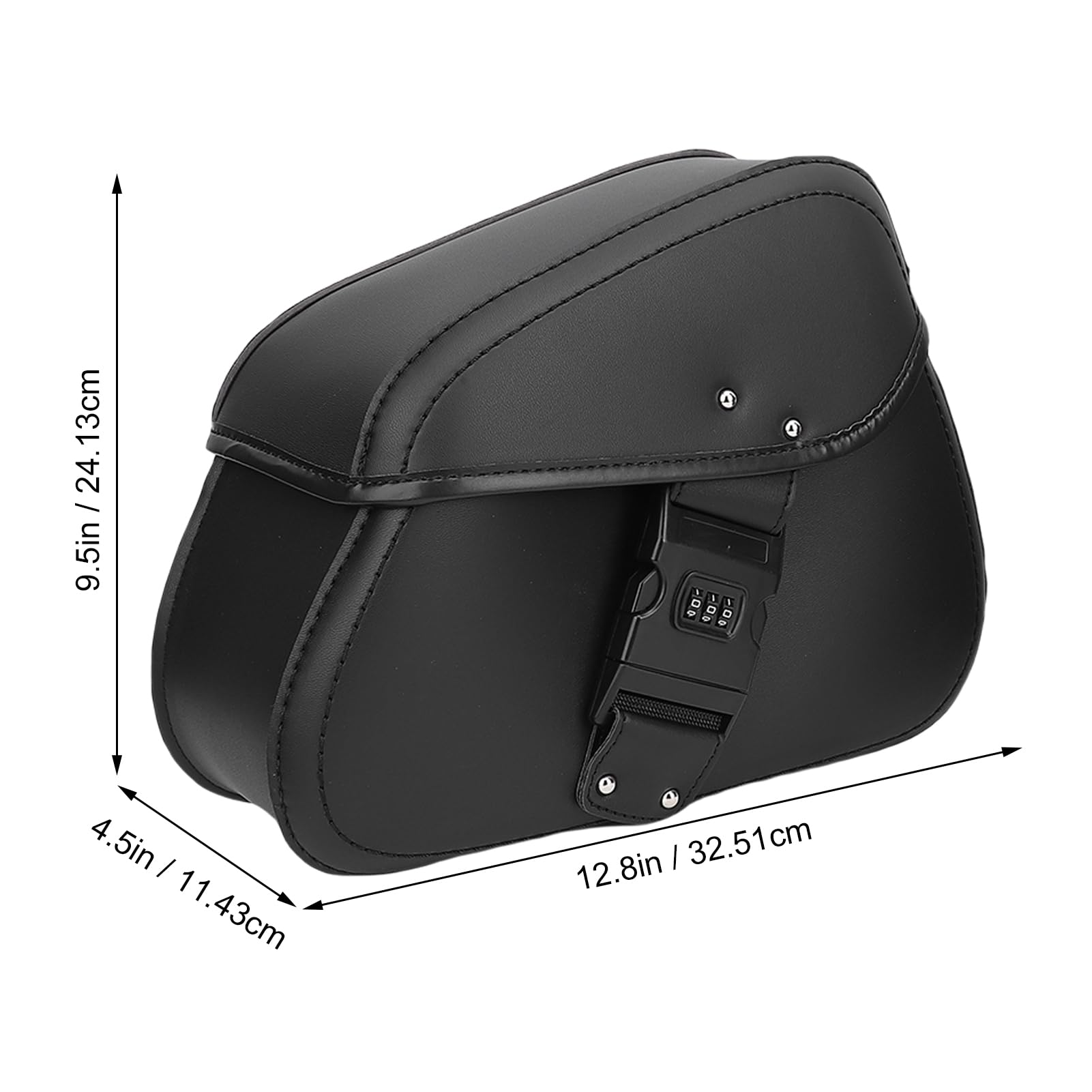 aqxreight Bolsa para Sillín de Motocicleta, Capacidad de 16 litros, Bolsa Lateral Multifuncional de Cuero PU a Prueba de Lluvia para Motocicleta con Reemplazo de Cerradura para V Star 250,