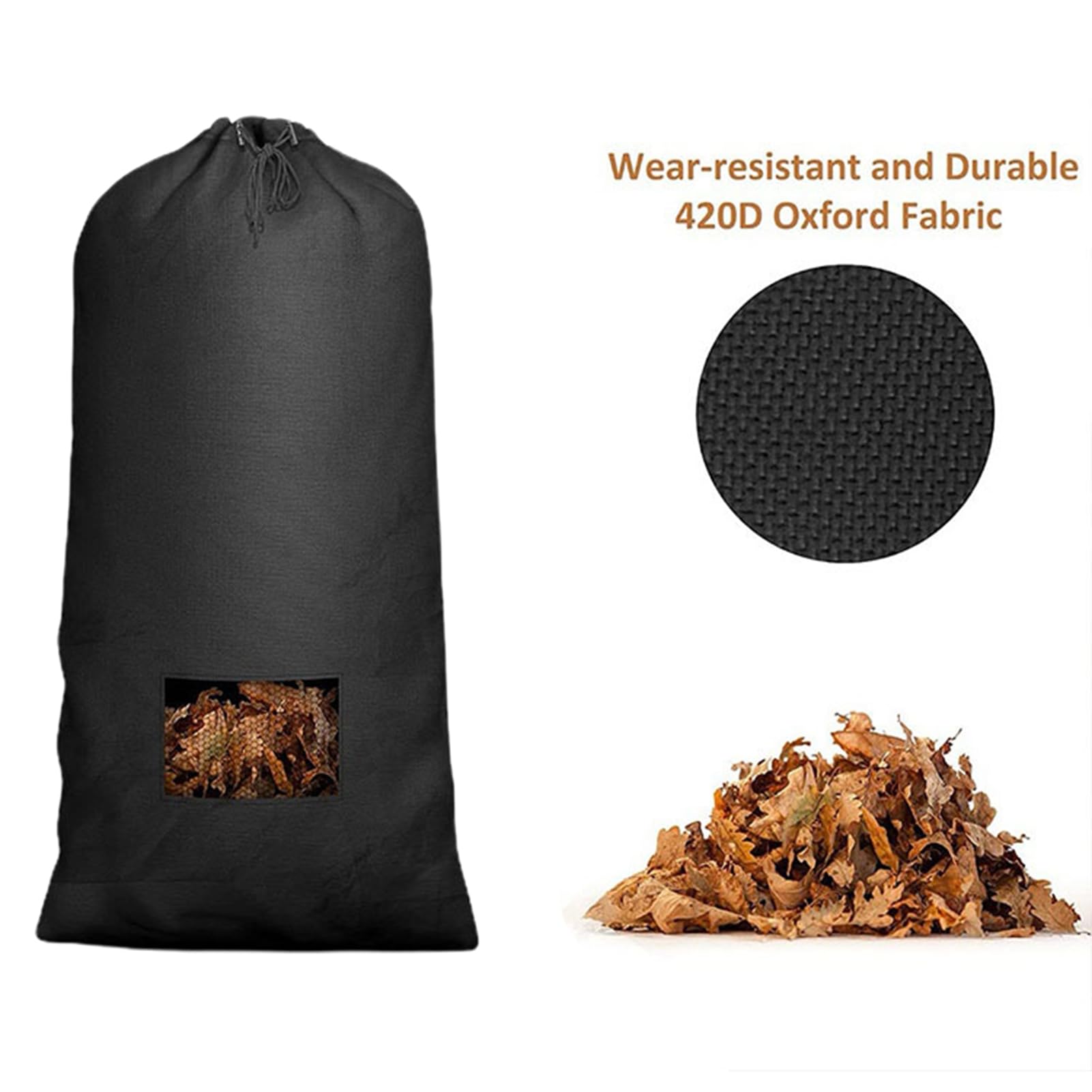 Sac De Ramassage Pour Tondeuse - Grande Capacité, Maille Aérée - Fermeture Éclair - Taille S/L
