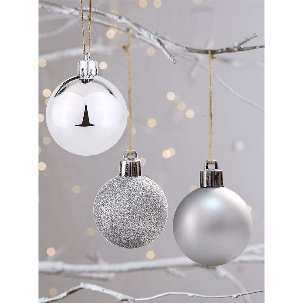 SH-205 Árbol De Navidad Brillante Colgando Adornos De Navidad Bolas Adornos Set 30 Pack 6cm