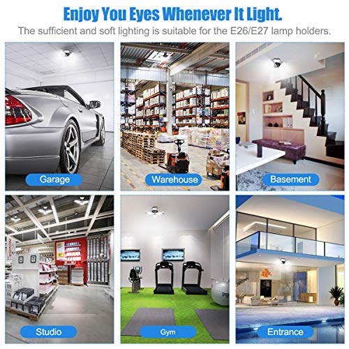 Deformable LED Garage Lights Motion Activated - Led Deformable Garage Light Tanbaby Garage Light Motion Sensor Garage Light, Radar Home Lighting for Garage, Warehouse,Workshop,Basement (Radar) - Thumbnail 3