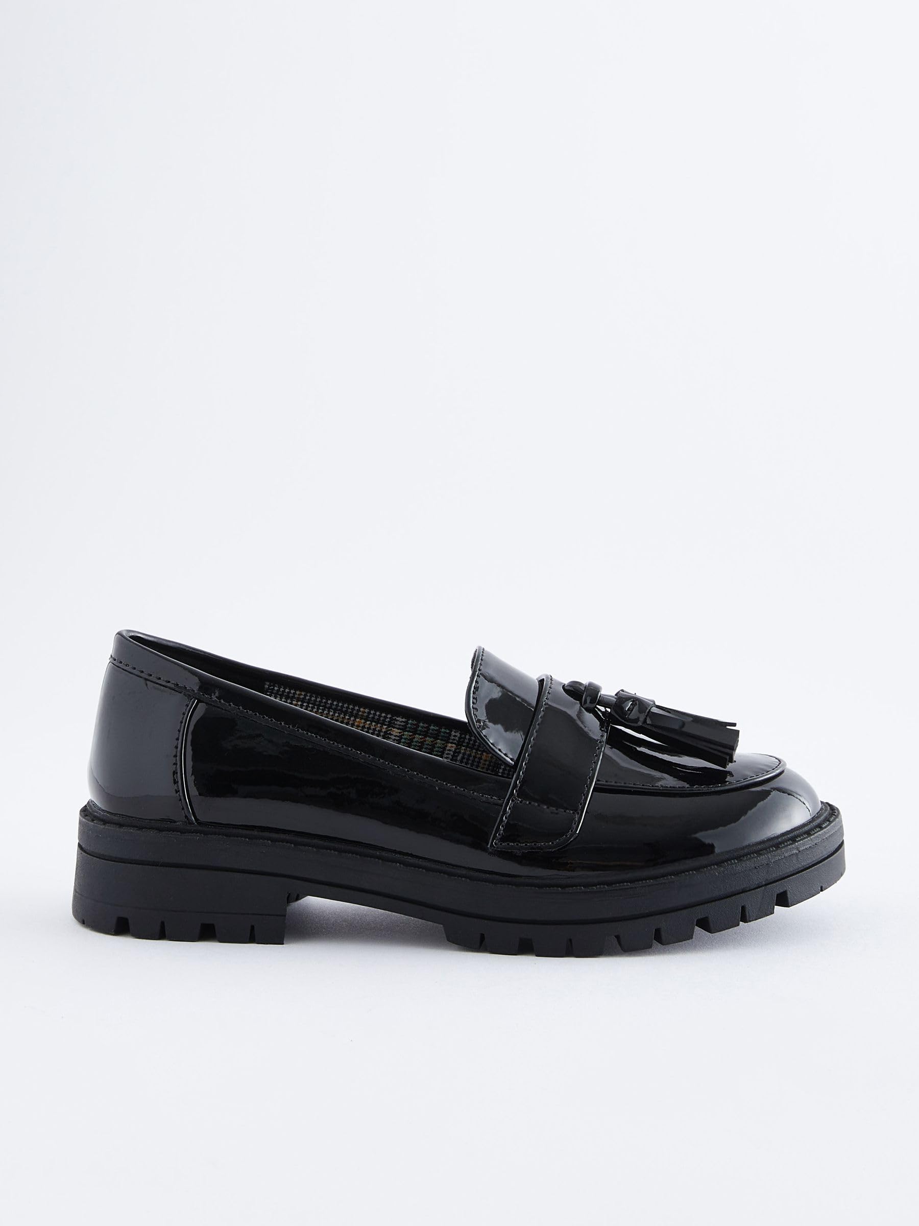 NEXT Mocasines Escolares Niñas Suela Gruesa Borlas