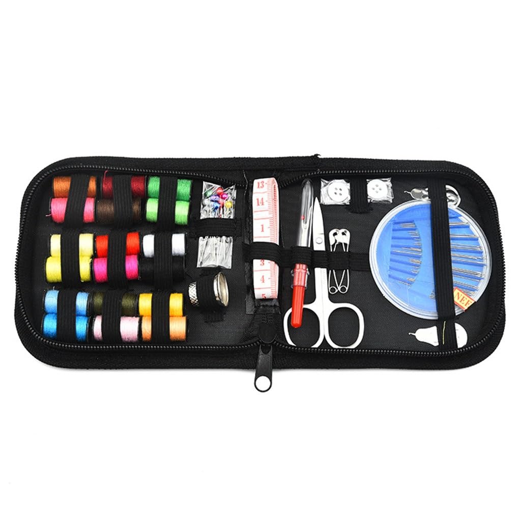 JFDBGU Kit de costura de 18 colores de tela Oxford, herramientas de costura portátiles for el hogar, juego de costura con aguja, caja de costura