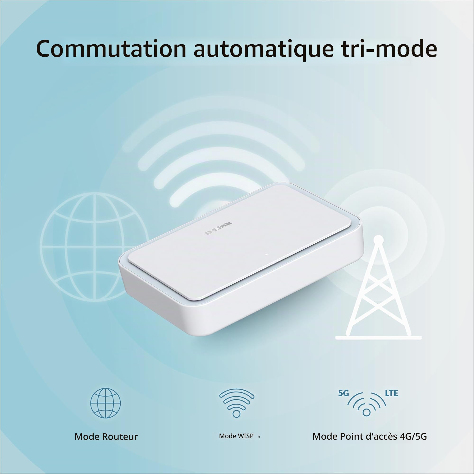 D-Link DBR-330 Routeur de Voyage Wi-FI 6 AX3000 – Hotspot Gigabit Double Bande Portable, Accès Sécurisé VPN, Alimentation USB-C, Partage de Fichiers microSD/USB, Prise en Charge WISP & Hotspot 4G/5G