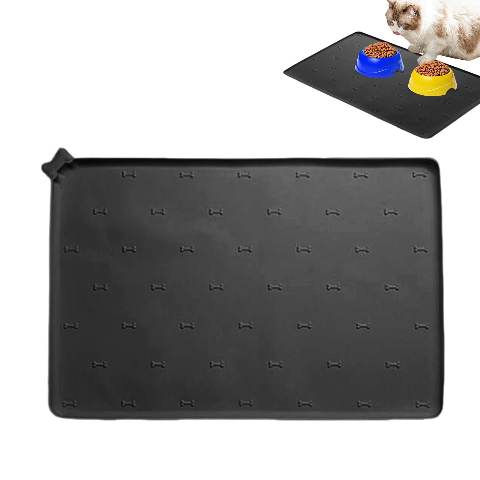 Tapis d'alimentation pour chien séchage rapide et silicone souple