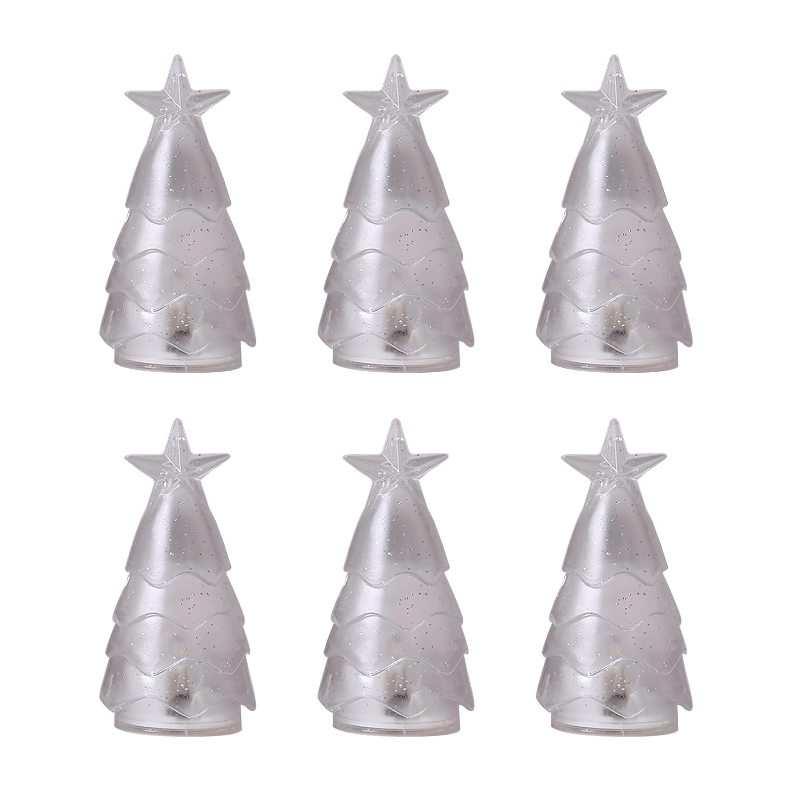 Buxuaaaa Of 6 Christmas Tree Lights Ideal Creating a Warm Atmosphere During the Holiday Household Christmas Decorations