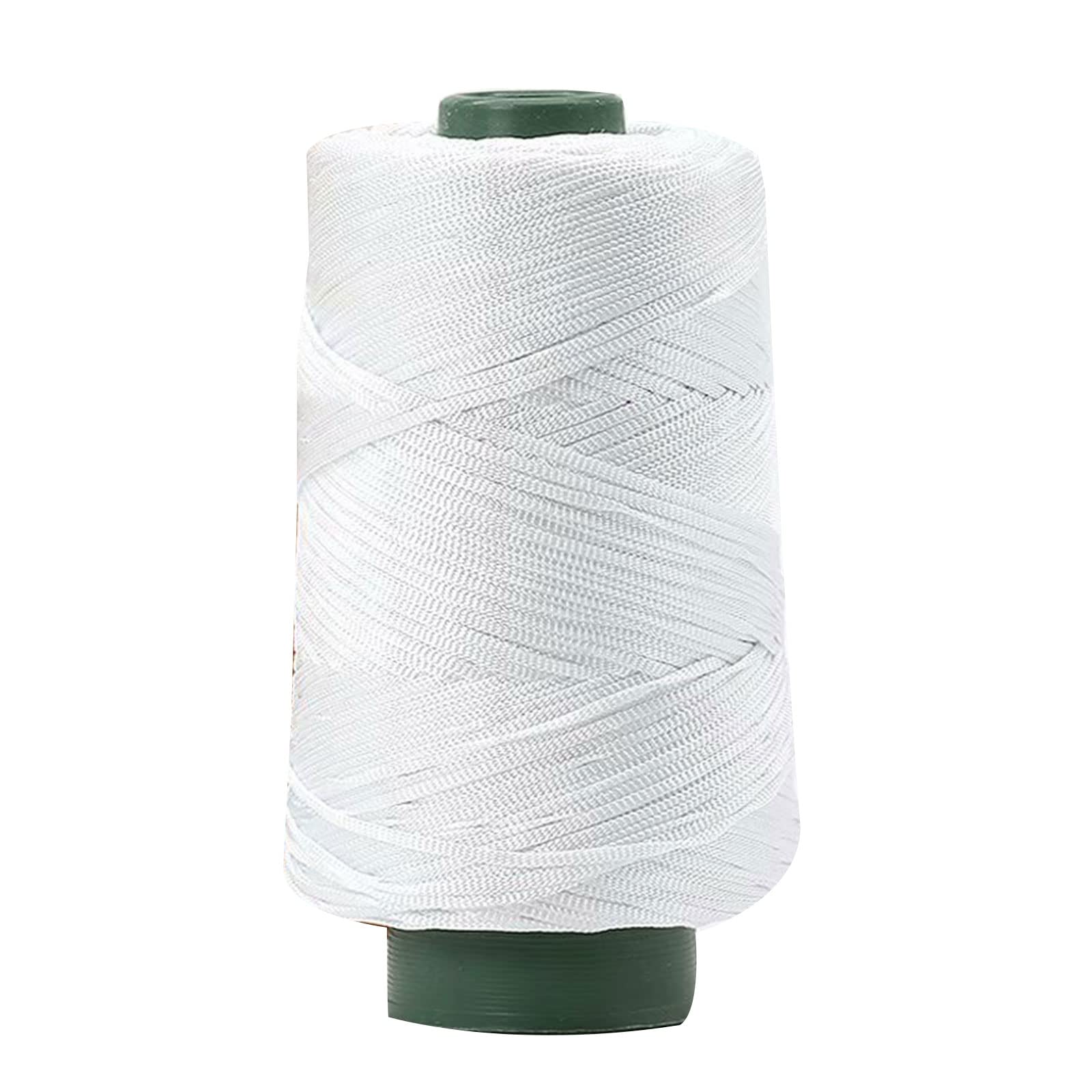 YROHGKPN 2mm Thickness Knitting Rope Cotton Linen Braiding Thread Cord for Weaving Craft Handwoven Bag Hat Shoe Home Decoration Wool