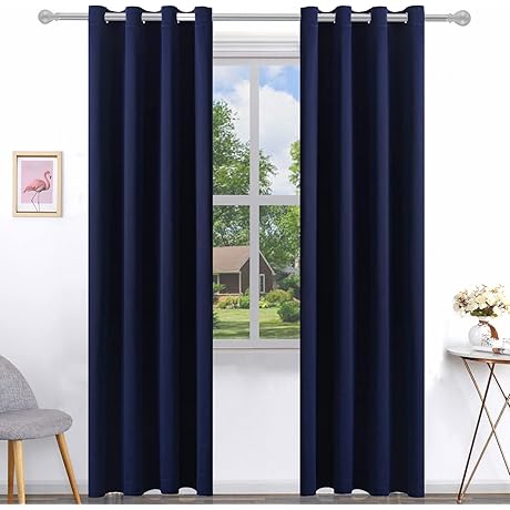 96 Inches Navy Blue Blackout Curtains: Transform Your Room into a Private Oasis of Tranquility