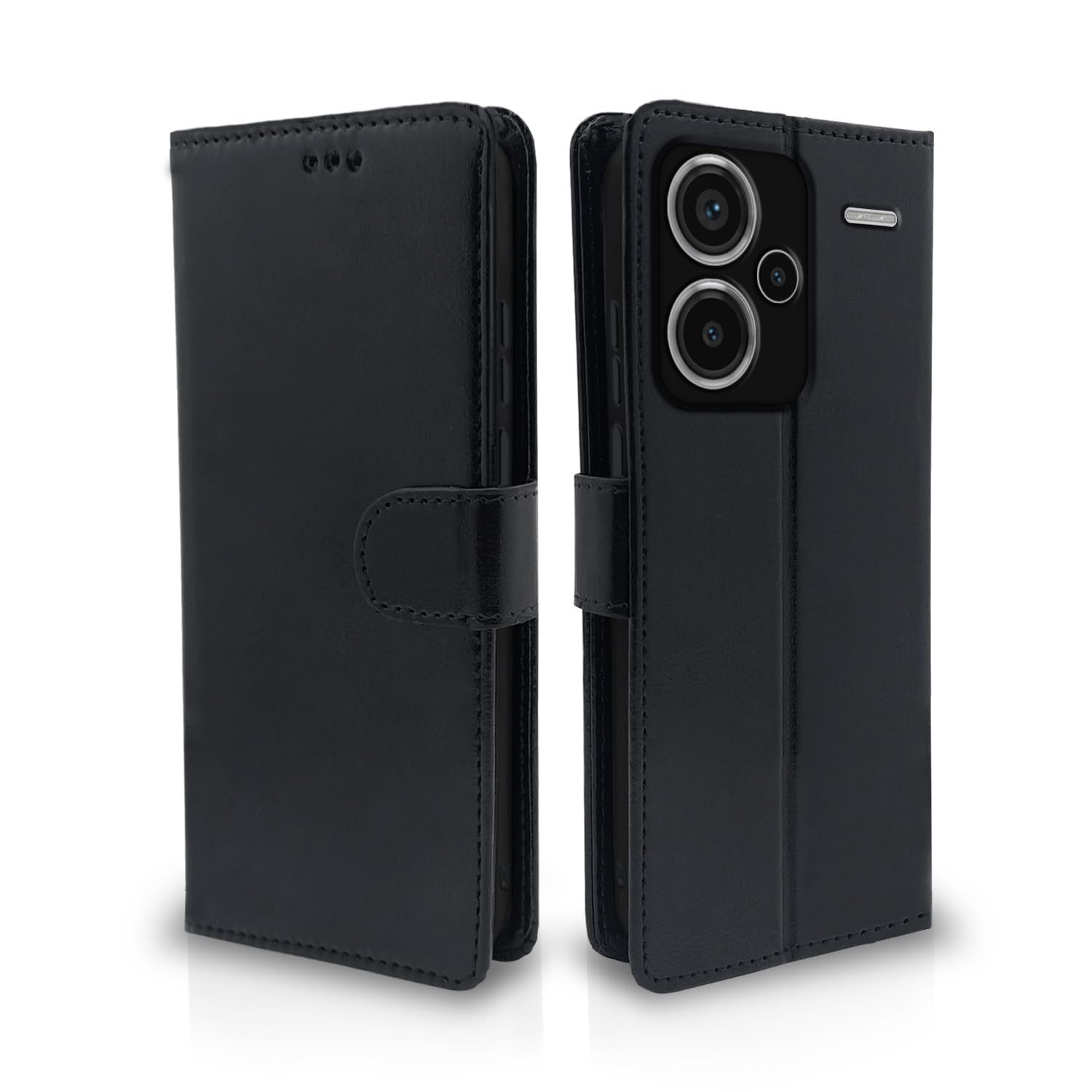 Pikkme Redmi Note 13 Pro Plus 5G Flip Cover Leather Finish | Inside TPU with Card Pockets | Wallet Stand and Shock Proof | Magnetic Closing | Complete Protection Flip Case (Black) (B0CS3BC4Q9) Amazon Price History, Amazon Price Tracker