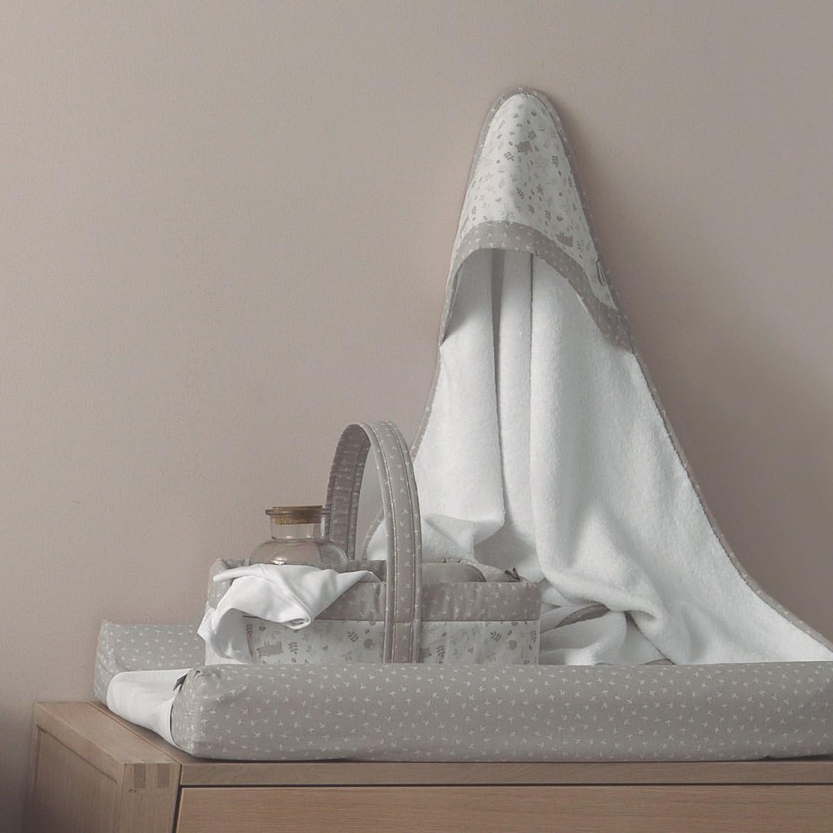 Cambrass - cestino neonato neonato - cesto portaoggetti per articoli per l'igiene del bambino - organizer per pannolini multifunzionale - 22,5x29x29 Cm Abete Beige