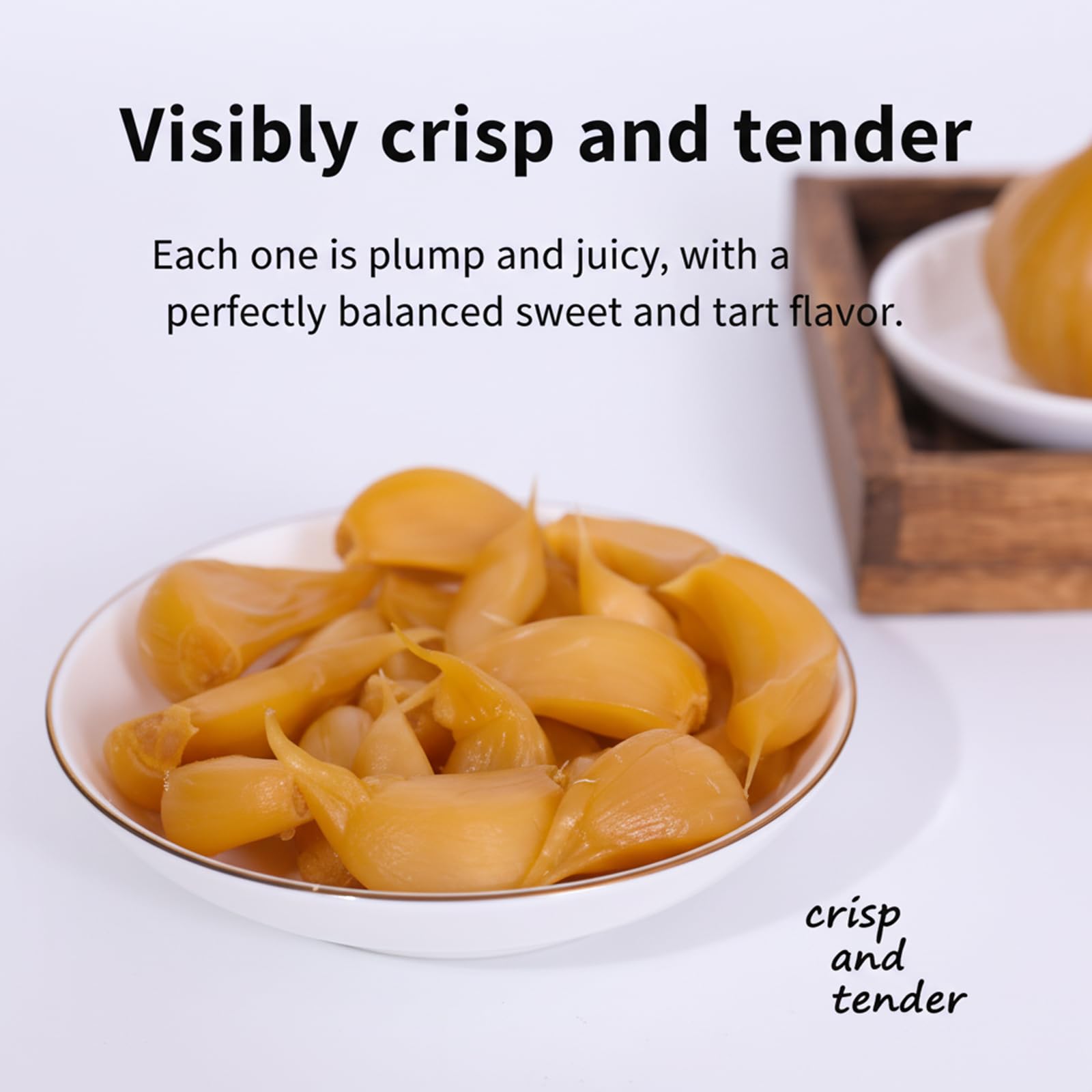 SODGHYTR Pickled Garlics, 17.64oz, Crunchy and Sweet Flavor,Long Shelf Life,Hot Pot Companion,Pickled Garlic Cloves