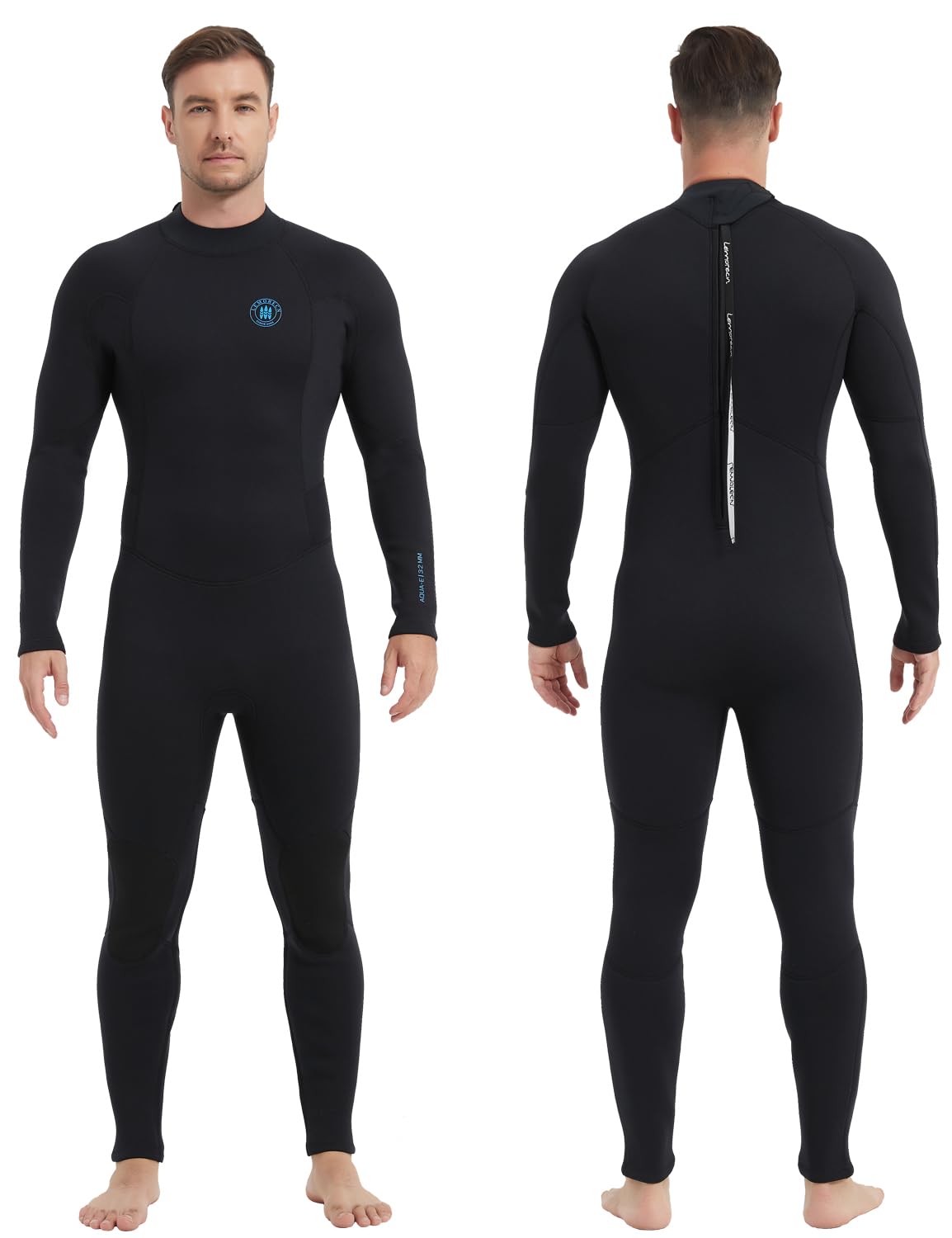 Lemorecn Men's Wetsuit 3/2mm and 5/4mm,Full Wetsuits for Men and Women,Wetsuits for Diving Snorkeling Surfing Swimming