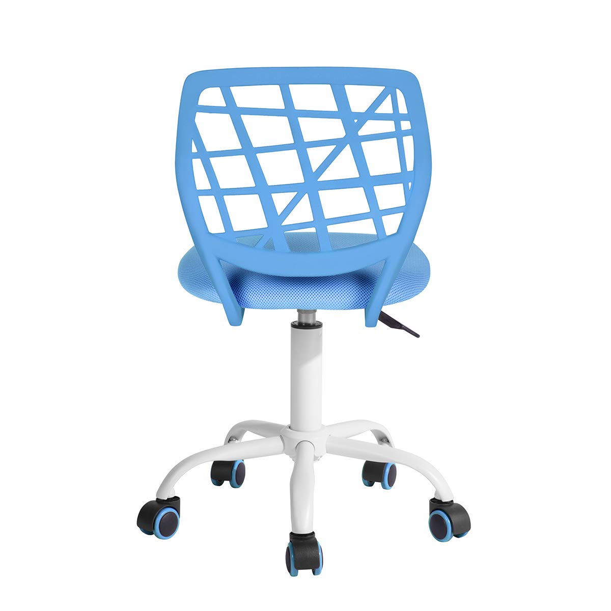FurnitureR Chaise de Bureau Moderne, Siège d'ordinateur Design Réglable, Chaise de Travail Pivotante sans Accoudoir, Salle D'étude pour Enfants, Bureau à Domicile, Bleu