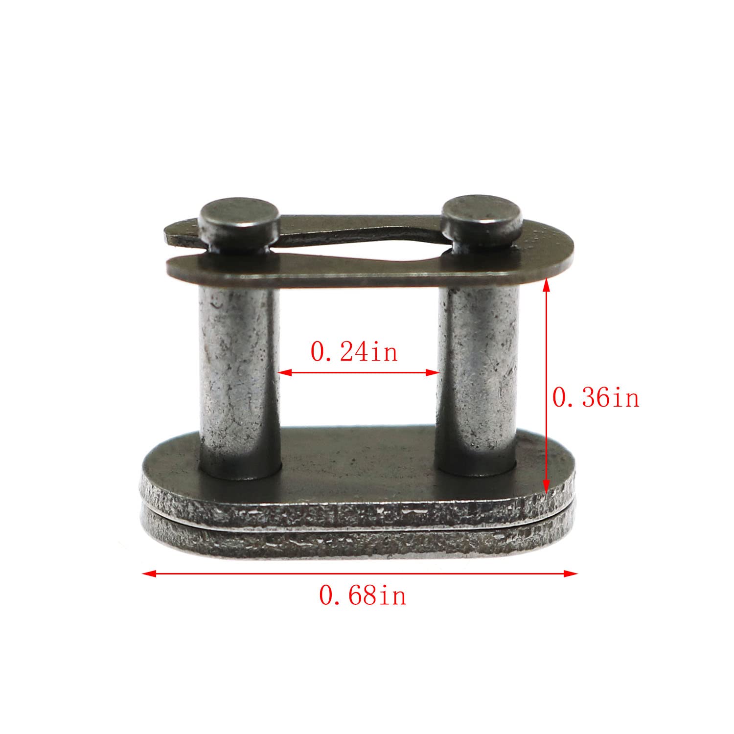 RLECS 6pcs Roller Chain Offset Link 06B-1 Carbon Steel Roller Chain Connecting Links — Amazon image 7
