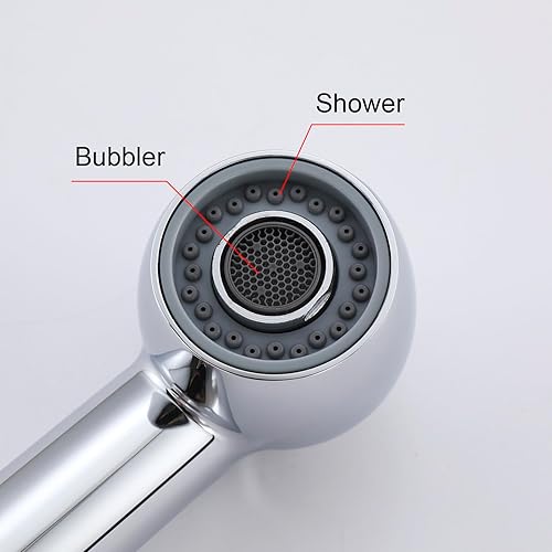 Miniatura 7 de Reemplazo de cabezal de grifo extraíble para fregadero de cocina, 2 funciones, cabezal rociador extraíble cromado, (chapado)