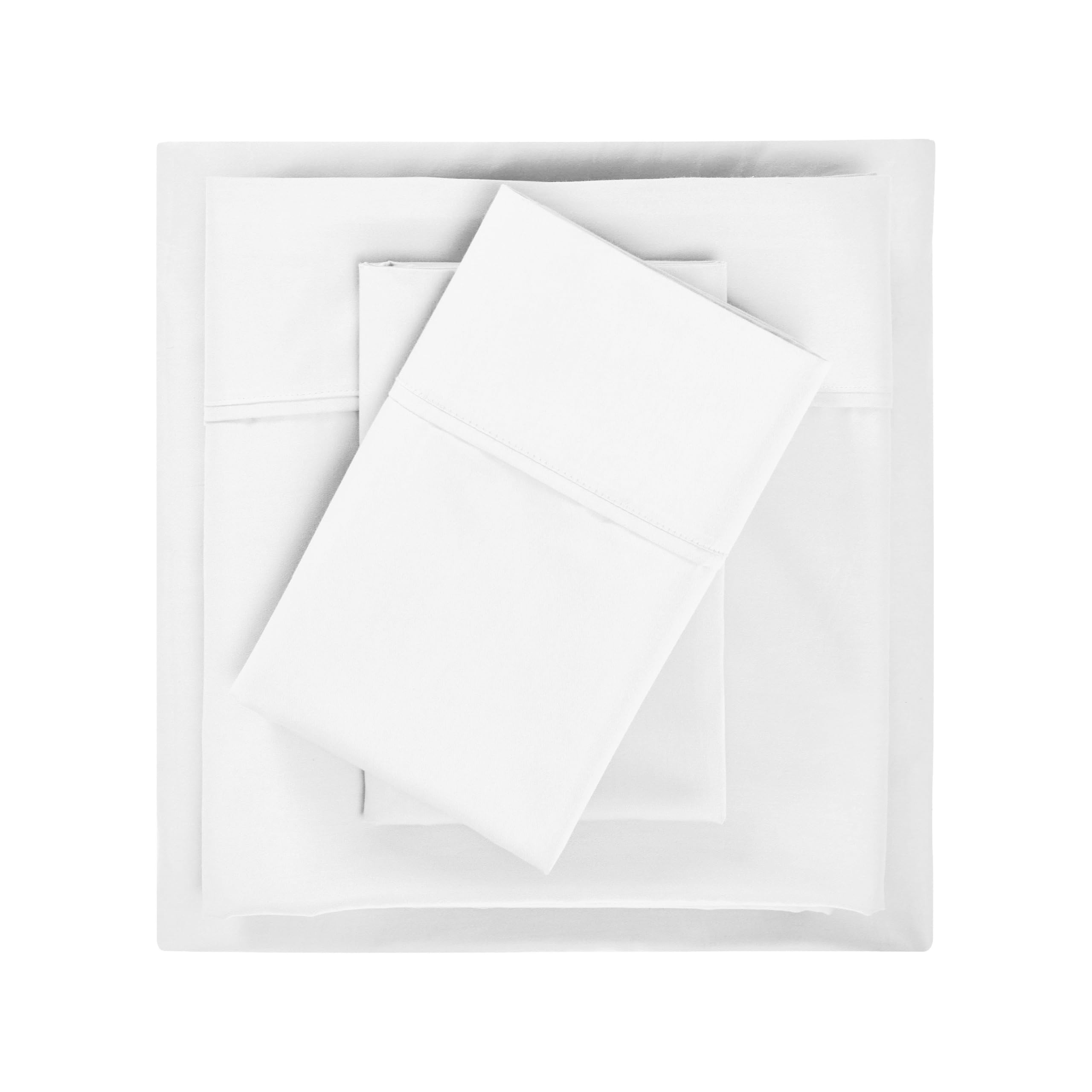 Draps de lit anti froissements doux en coton mélangé 4 pièces