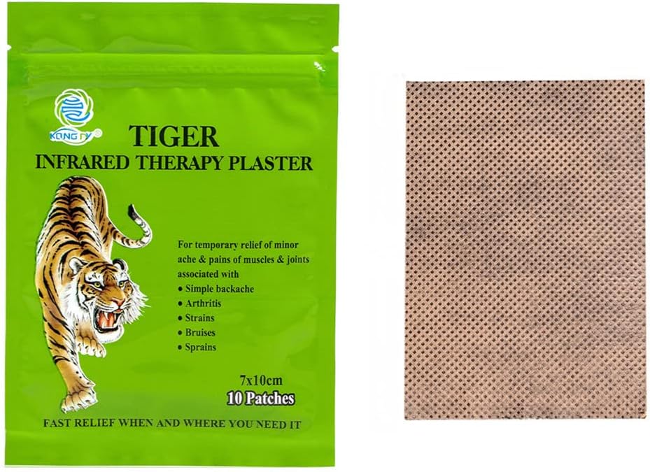 KONGDY 100 Patches Pain Hot Patch Chinese Tiger Heating Patches for Weaken Back/Neck/Knee Joints Pain(10 Bags)