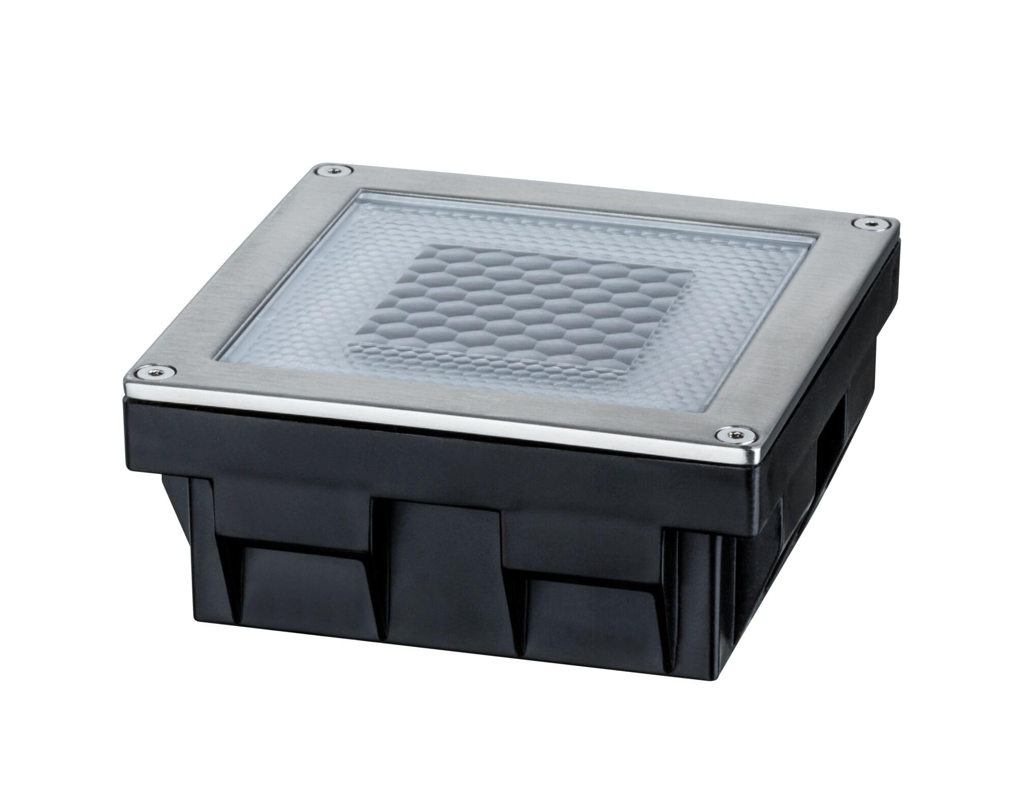 Paulmann 937.74 Special Line Solar Cube/Box LED IP67 ciepła biel 0,24 W 93774 lampa solarna zewnętrzna lampa podłogowa kamień brukowy, 10 x 10 cm, stal nierdzewna, przezroczysta