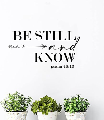 Miniatura 3 de Calcomanías de vinilo de pared con citas inspiradoras cristianas Be Still  Know Salmo 4610 decoración de pared calcomanías de vinilo extraíbles para