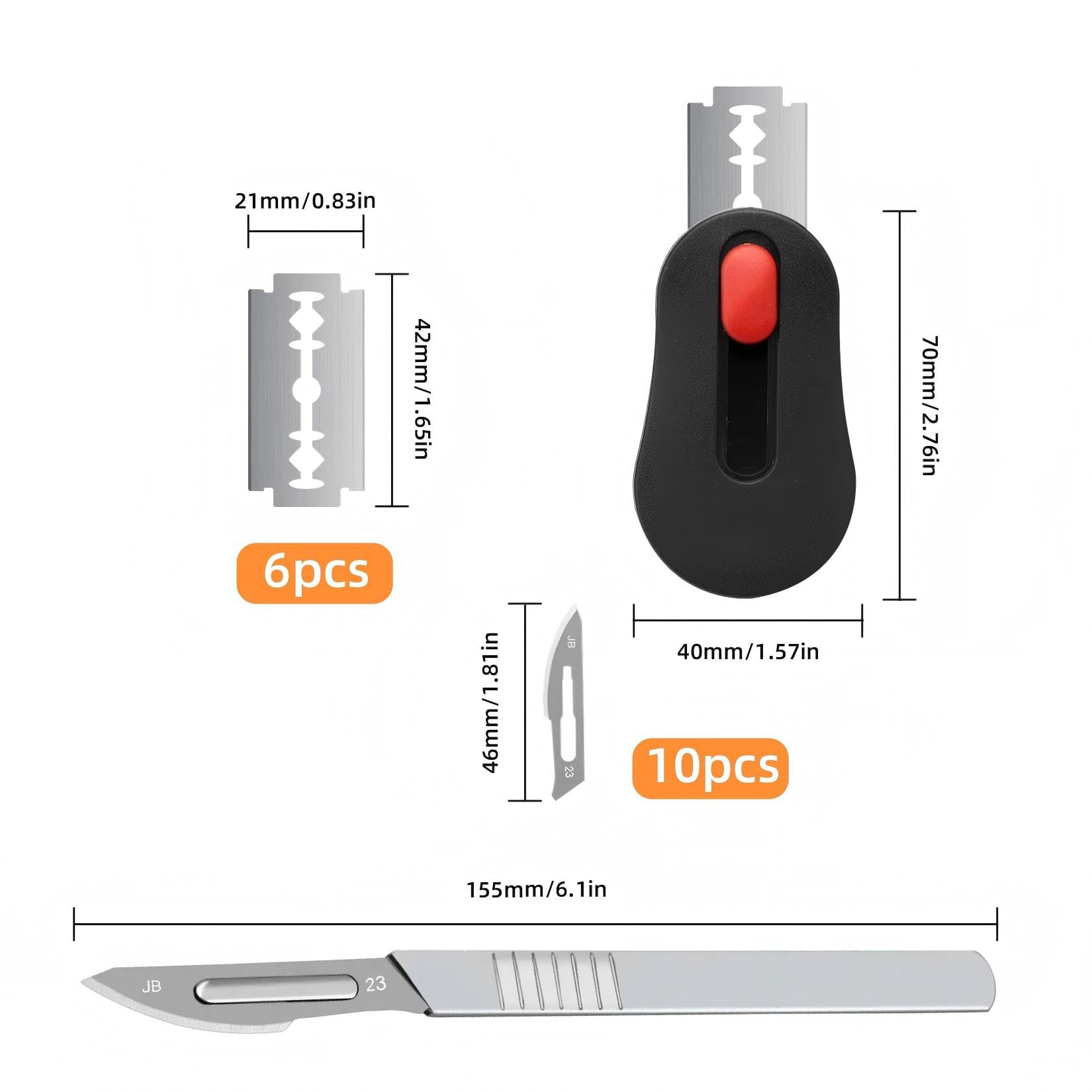 2 piezas para el cuchillo de panadero y el cortador de pan, equipado con 15 cuchillas, el accesorio para hornear pan se puede utilizar como cuchillo de masa y cortador de pan, adecuado para pan, bague
